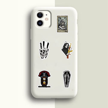 62Pcs Horror Grim Reaper Stickers Pack, Skeleton Death Waterproof Vinyal Decals For Water Bottle, Laptop, Phone, Scrabook, Journ