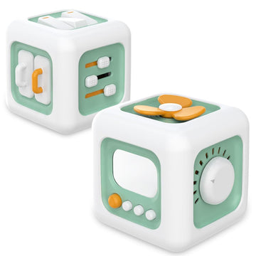 Bessome Busy Activity Cube For Fine Motor Skill Learning|Montessori Toys For 1 Year Old Boys Girls|Sensory Toys For Toddler 1-3|