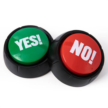 Refarico Yes No Button For Quiz Competition And Family, Funny Button With Sound Effects, Button Desk Accessories, Gag Gifts For