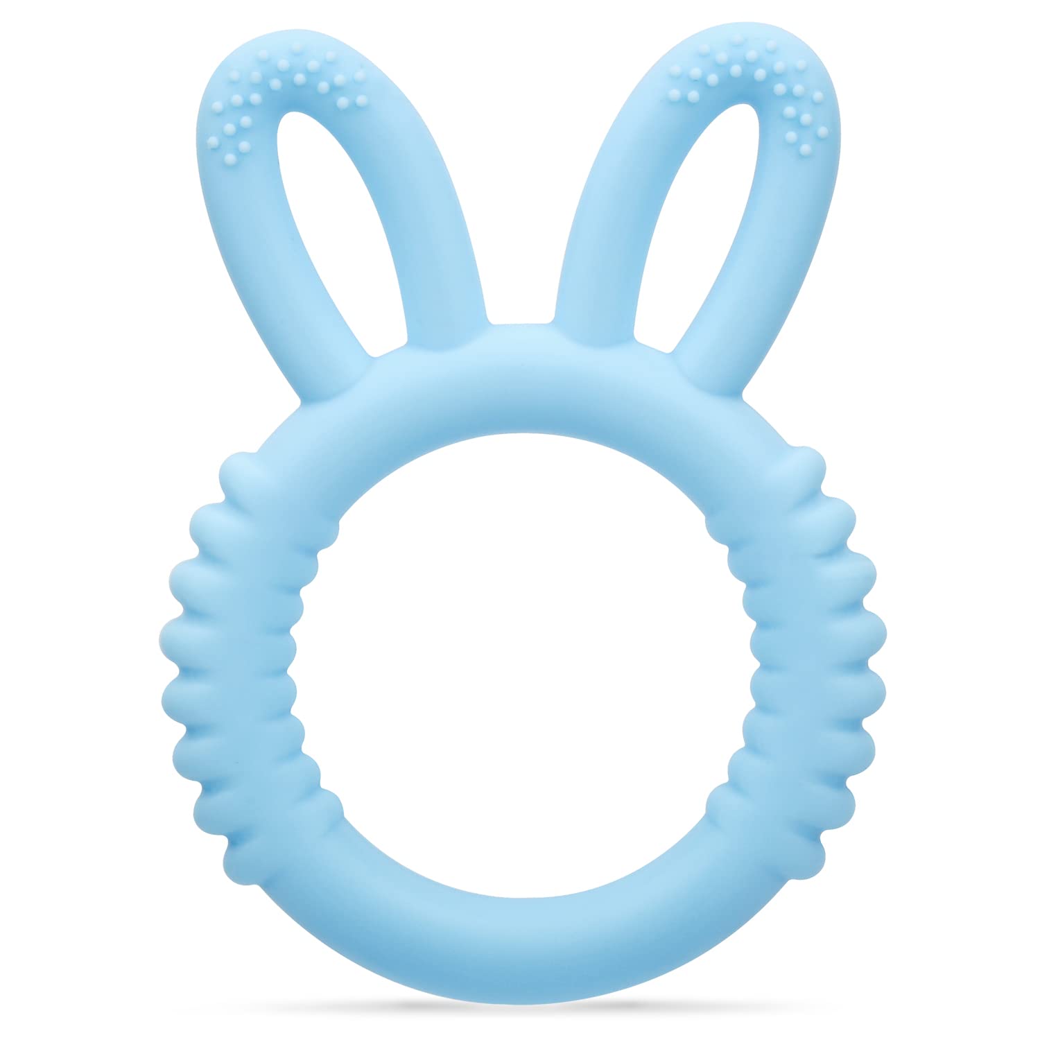 MISSLILI Silicone Babies Teethers Baby Teething Toys for Soothe Massage Sore Gums for 3-12 Months Infants, BPA Free, Easter Gift