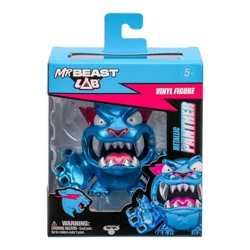 Mrbeast Lab Collectible Vinyl Figures - Metallic Panther - 3.5'' Tall, Packaged In A Premium Display Box. 4 To Collect!