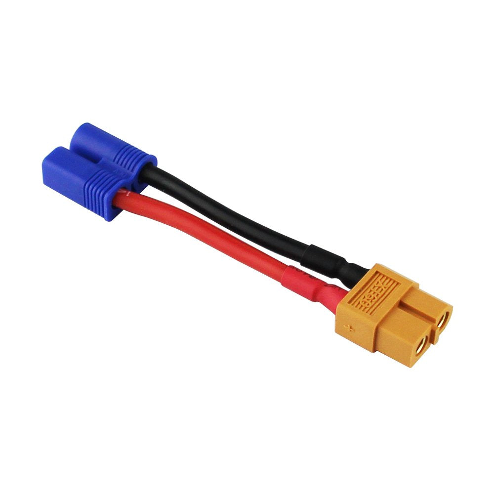 OliYin 3pcs Male EC3 to Female XT60 XT-60 Connector Adapter Converter Cable 14awg 1.96in for RC Lipo Battery(Pack of 3)