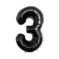 Atpata Funky Black Number Foil Balloons for Numeric Milestone Parties (40 INCH, 3)