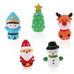 5 Pieces Christmas Finger Puppets Toys For Kids Elk Santa Claus Snowman Christmas Tree Character Party Favors Goodie Bag Fillers