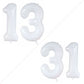 Goer Number 13 Balloons For 13Th Birthday Sweet 13 Party Decorations,42 Inch Jumbo Foil Helium 31 Balloons For 31St Birthday Party Decoration (White)