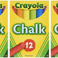 Crayola Chalk, Assorted Colors, 3 X 12 Sticks Per Box (36 Chalks)