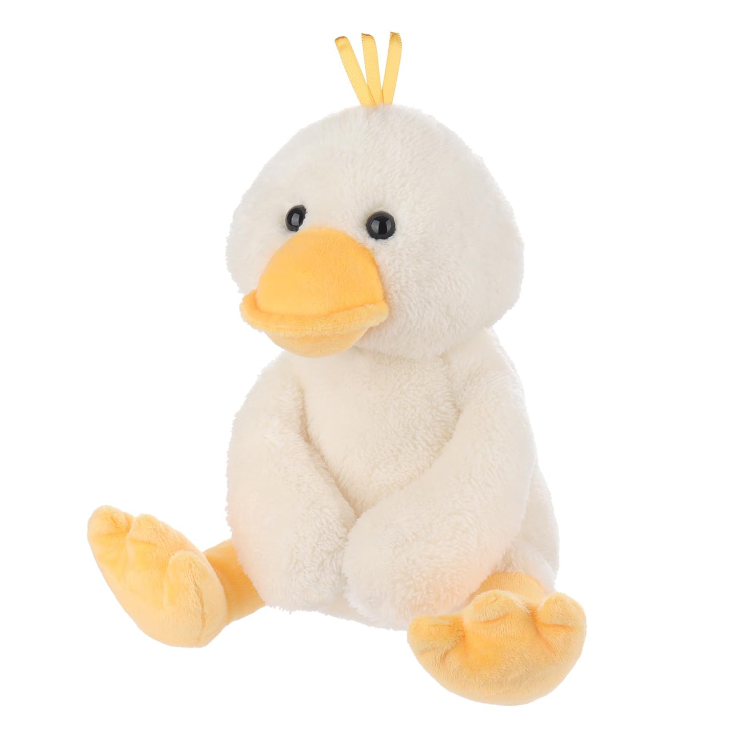 Apricot Lamb Toys Plush White Velvet Duck With Thin Foot Stuffed Animal Soft Cuddly Perfect For Kids 8.5 Inches
