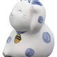 Ebros Japanese Good Luck And Fortune Charm Beckoning Cat Maneki Neko With Baby Bib Miniature Ceramic Figurine 2.5' Tall Welcoming Lucky Cats Symbol (White Maneki Neko With Blue Ears)