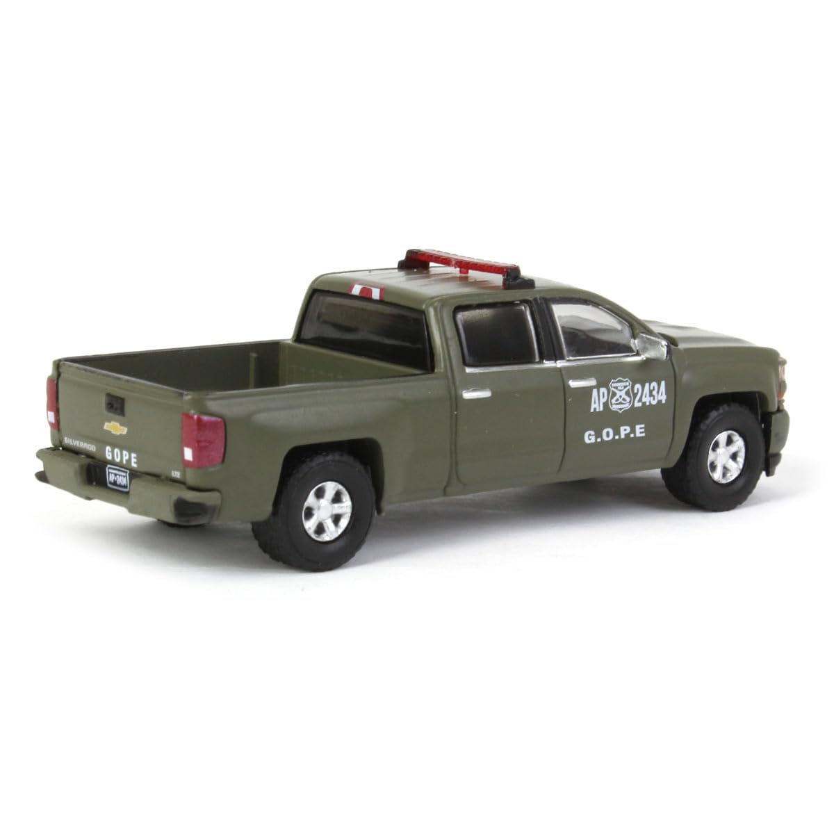 2018 Chevy Silverado Z71 Pickup Police Carabineros De Chile (Gope) Hobby Exclusive Series 1/64 Diecast Model Car By Greenlight 3
