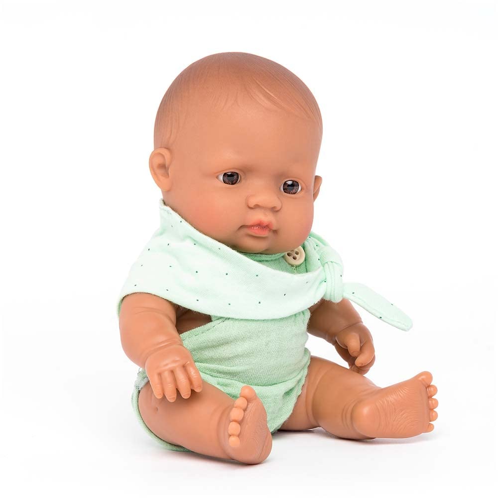 Miniland Doll 8 1/4'' Hispanic Boy (Box) - Made In Spain, Anotomically Correct, Quality, Inclusion