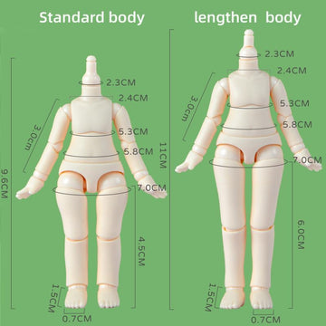 Xidondon 10Cm Doll Body 1/12 Ymy Pvc Body For Gsc,Sto,1/12 Bjd Doll Head Movable Spherical Joint Dolls Action Figure Girls Boys