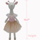 Mikee Fluffie Giraffe Stuffed Animals For Girls,15.7'' Pink Deer Plushies With Lace Skirt,Cute Stuffed Animal For Girls As