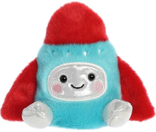 Aurora Adorable Palm Pals Set Of Two - Cosmo Astronaut And Mars Rocket Ship - Pocket Sized Fun!