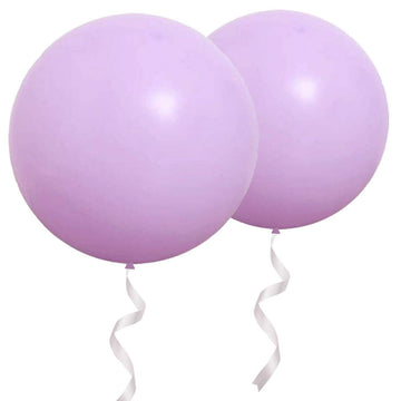 Oupking Giant 36 Inch Macaron Purple Balloons - Thick Latex Purple Big Round Balloons 10 Packs