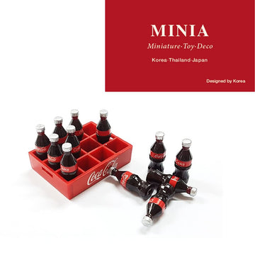 MINIA Miniature Set 1:12 Scale Soda Beverage Can Coffee Mug Cup Cola Dollhouse Decoration (Coke 12 Bottles)