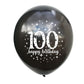 SHUNTAI 100th Birthday Balloons Latex Confetti Balloon Gold and Black 100th Birthday Decorations for Men Women 100 Years Old Ann
