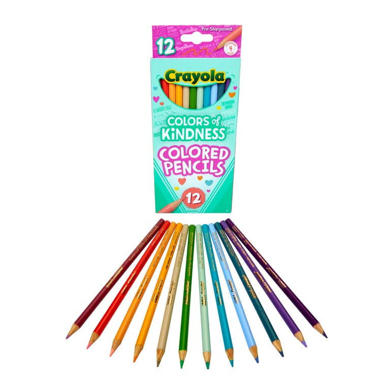 12CT COLORED PENCIL COLORS KINDNESS