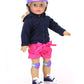 Sophia'S Palm Tree Skateboard, Helmet And Knee Pads Set 18' Dolls, Multicolor