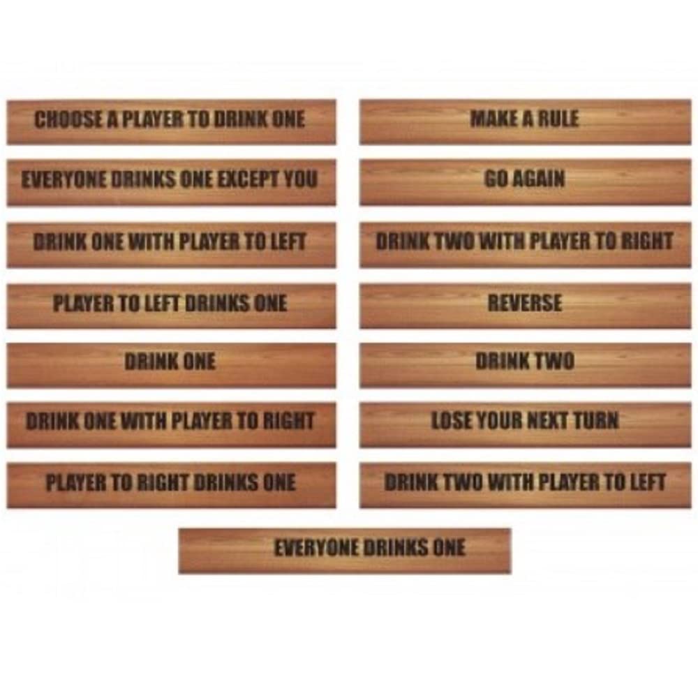 Drink Tower Wooden Block Drinking Game, Transparent/Black/White/Beige