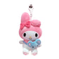 Priming Water Friends Bag Hook Cutie Hello Kitty Friends Character Plush Bag Clip Keychain Backpack Hanger 1Pc 4.7In(5Set)