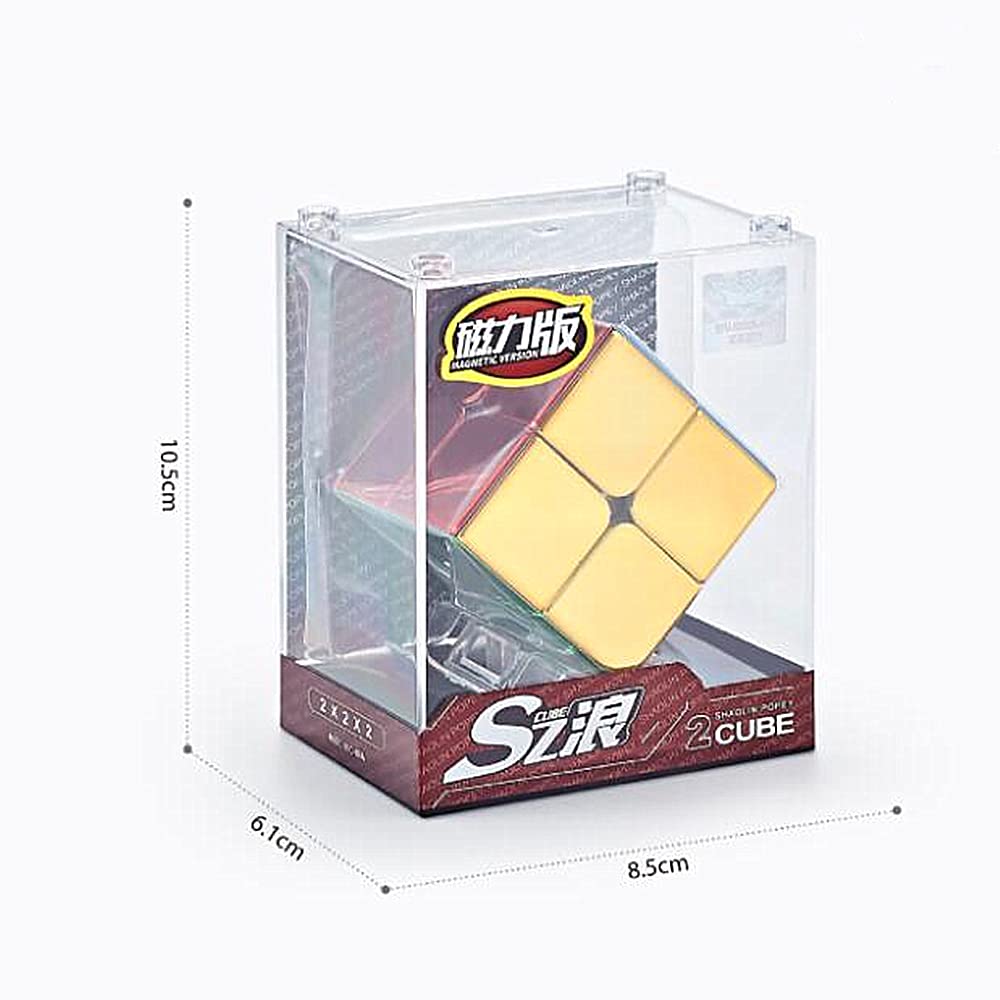 Liangcuber Cyclone Boys 2X2 Magnetic Speed Cube Stickerless Mirror Reflective Cube Shiny Cube Puzzle