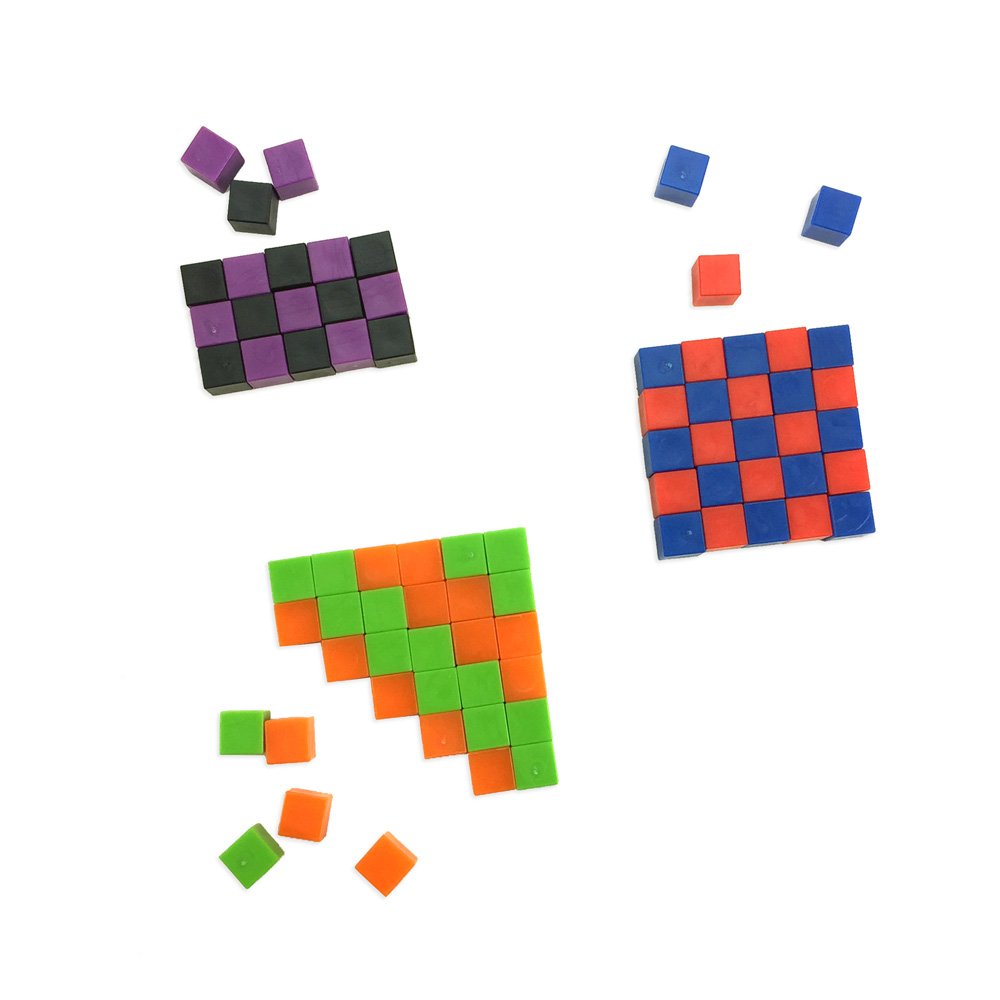 EAI Education Centimeter Cubes Set of 1000 - Plastic, Multi-Color (Green, Brown, Red, Black, Yellow, Purple, White)