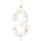 MTLEE Pastel Dog Paw Candles Birthday Cake Decorations Cake Cupcake Topper for Boy and Girl Birthday Decoration(3)
