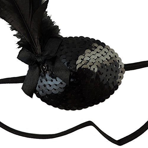 Loftus International Star Power Pirate Feather Alternative Eye Patch, Black