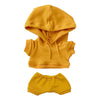 Niannyyhouse 15Cm Plush Doll Clothes Elastic Solid Sportswear Suits Hoodie Pants Soft Stuffed Plush Toy Dress Up Accessories (Ye