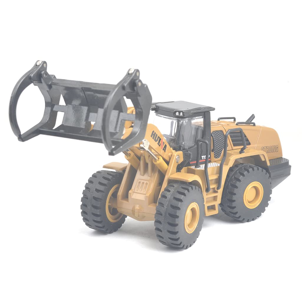 Ailejia 1/50 Scale Diecast Wood Grab Construction Vehicle Toys Timber Grab Truck Heavy Wooden/Building Articulated Alloy Constru