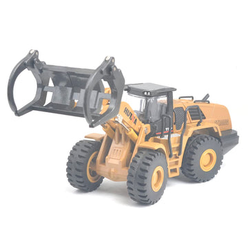 Ailejia 1/50 Scale Diecast Wood Grab Construction Vehicle Toys Timber Grab Truck Heavy Wooden/Building Articulated Alloy Constru