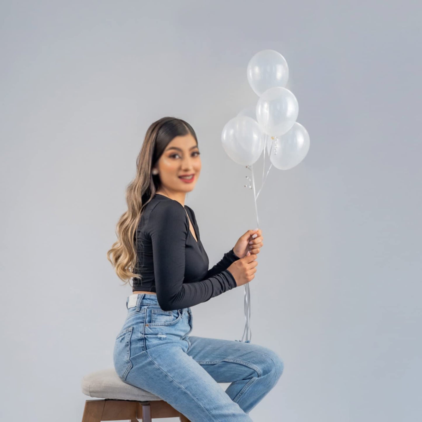 Kawkalsh 200Pcs 5 Inch Clear Balloons, Small Mini Latex Balloons For Party Birthday Baby Shower Anniversary Festival Arch Garlan