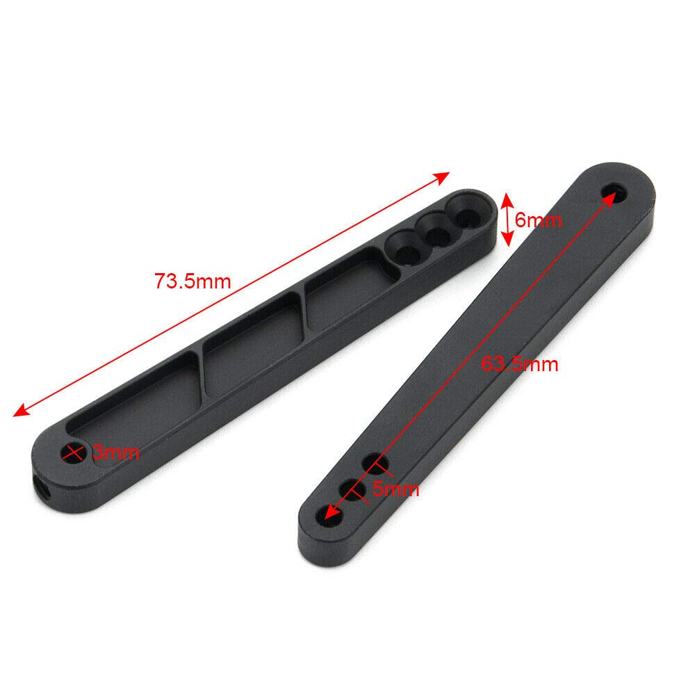 Benedict Harry Alloy Rear Anti-Sway Bar Set for 1/10 RC Axial Wraith RR10 Bombers - Black