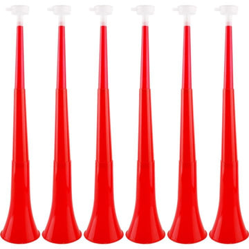 Cagemoga 6 Pieces Collapsible Stadium Horn 24 Inch Plastic Trumpet Horn Stadium Horn Noise Maker For Sporting Events Sports Them