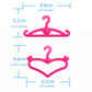 E-Ting 60 Pcs Pink Plastic Little Hangers For Girl Doll Dress Clothes Gown Doll Clothes Accessories