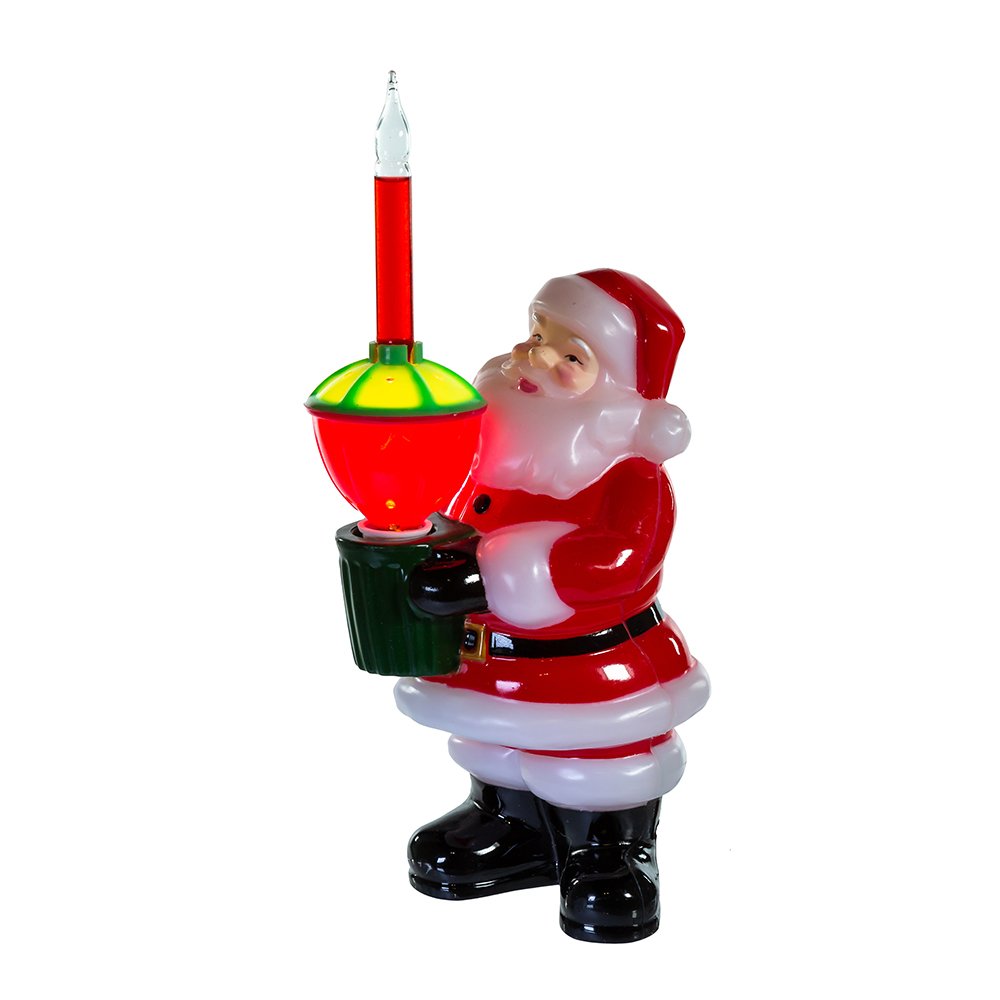 Kurt Adler Jolly Santa Bubble Light Tabletop Decoration, 7 1/4Inch