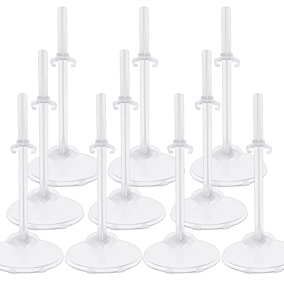 Lnq Luniqi 10Pcs Doll Stand Transparent Doll Display Holder Action Figure Display Rack Doll Model Support Frame Accessories