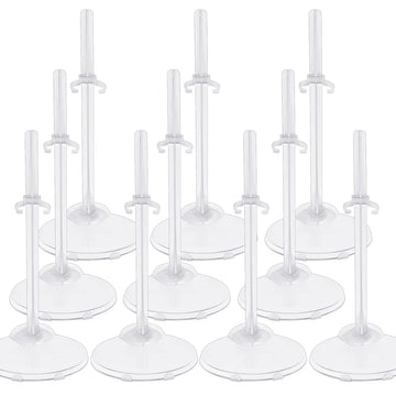Lnq Luniqi 10Pcs Doll Stand Transparent Doll Display Holder Action Figure Display Rack Doll Model Support Frame Accessories