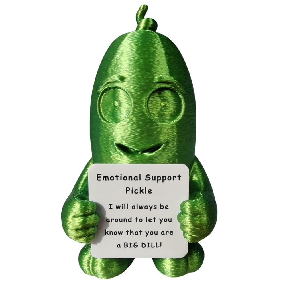 Infmetry Emotional Support Pickle Nuggets Cucumber Ornament Positive Cute Funny Gifts 3D Printed