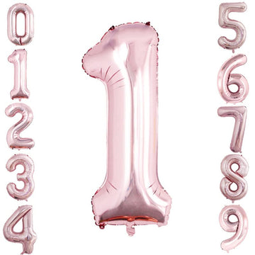 Goer Rose Gold Foil Balloons Number 1,Huge Number Balloons For 1St 11St Birthday Party Supplies Anniversary Decorations(3 Pcs,42 Inch,32 Inc,16Inch)