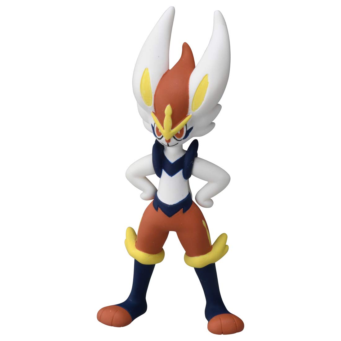 Takaratomy Pokemon Moncolle MS-35 Cinderace Pyrobut Figure - White, Plastic, TKT16400