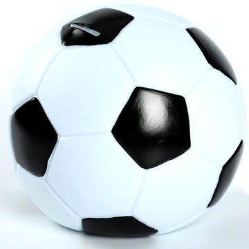 H&W Soccer Piggy Bank For Grils Boys, Shatterproof Football Sports Themed Coin Bank, Small Size, 2022 World Cup Soccer Gift For Kids(S Size)