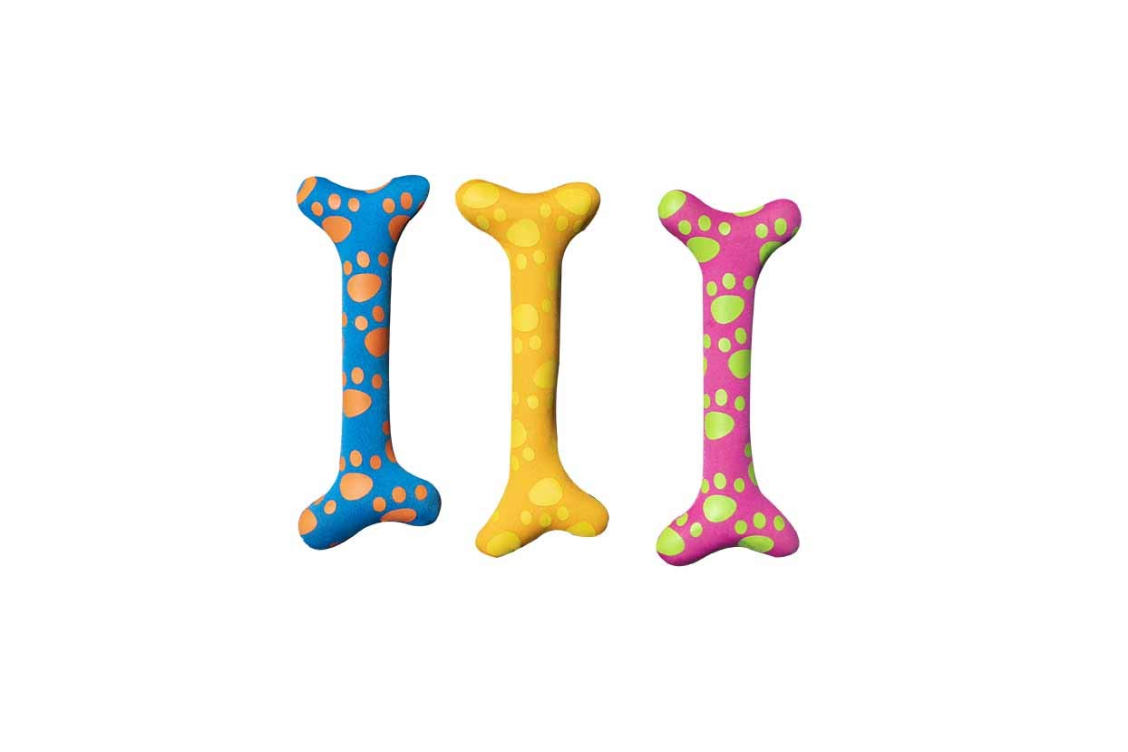 Swimline Neoprene Covered Dive Doggy Bones Toys 3-Pack Weighted Catch And Retrieval Game For Swimming Pool & Bath Tub For Kids M