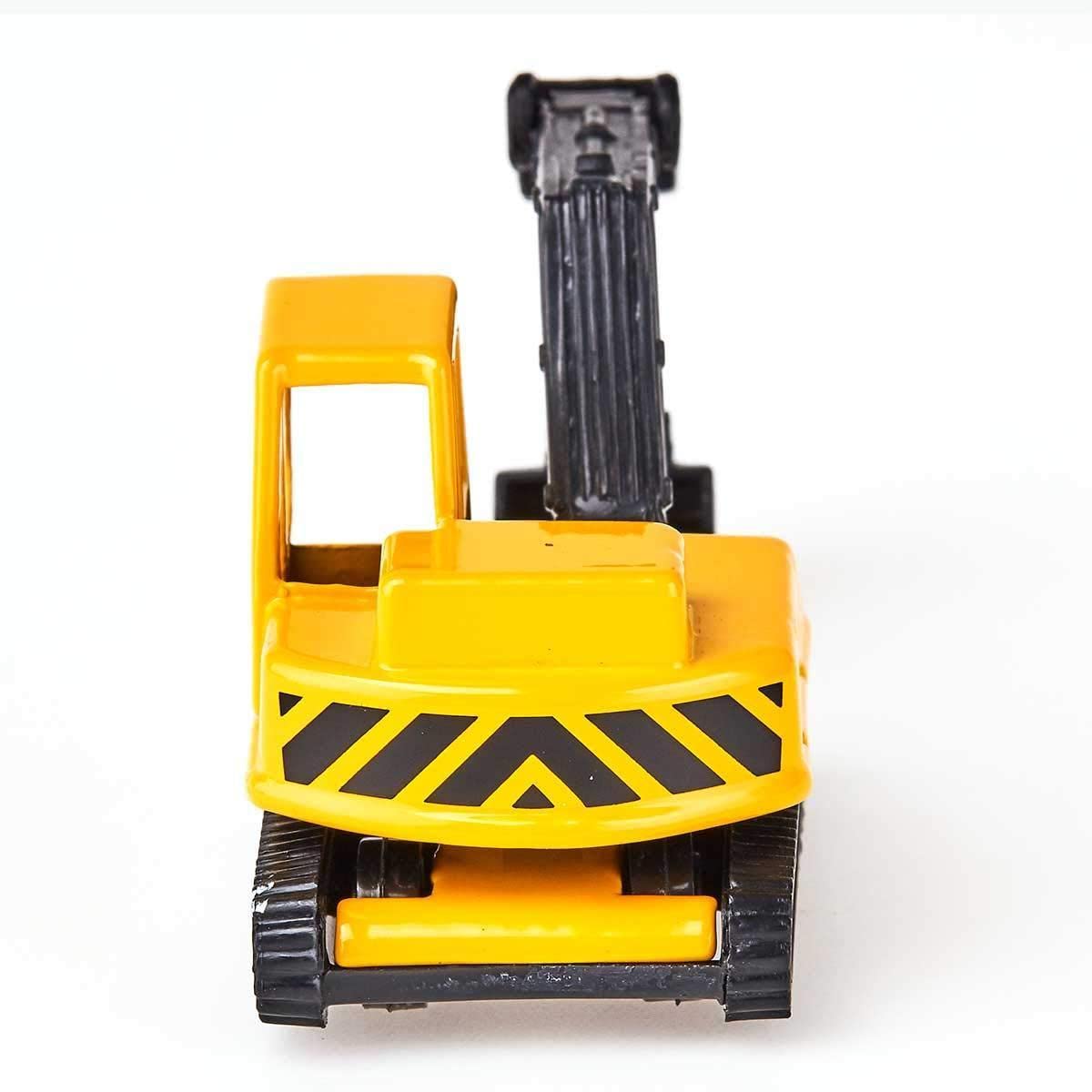 Siku 0801, Excavator, Metal/Plastic, Yellow/Black, Movable Excavator Arm, Rotating Cabin
