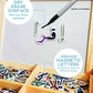 Ilm Toolbox Build-A-Word Magnetic Arabic Letter Alphabet Set For Kids, 143 Wooden Arabic Letters In A Wooden Storage Box With Dry Erase Board