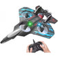 Trumetoy Remote Control Fighter Jet Drone Toy For Kids - Rc Flying Airplane With Led Lights, Easy Control & Stable Flight - Rech