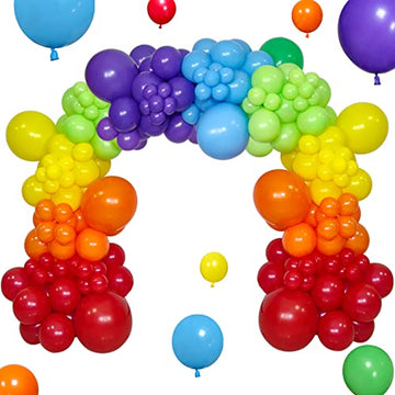 Kawkalsh Rainbow Balloon Arch Kit 111Pcs 18 12 5 Inch Latex Colorful Party Balloons Garland For Birthday Baby Shower Wedding Eng