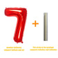 32 Inch Red Number 7 Balloons Foil Ballon Digital Birthday Party Decoration Supplies (Red Number 7 Balloon)