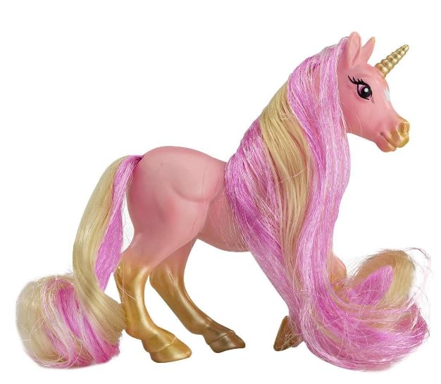 Breyer Horses Mane Beauty Li'L Beauties | Stardust - Unicorn | Brushable Pink And Gold Mane And Tail | 4.25'' L X 3.25'' H | Mod