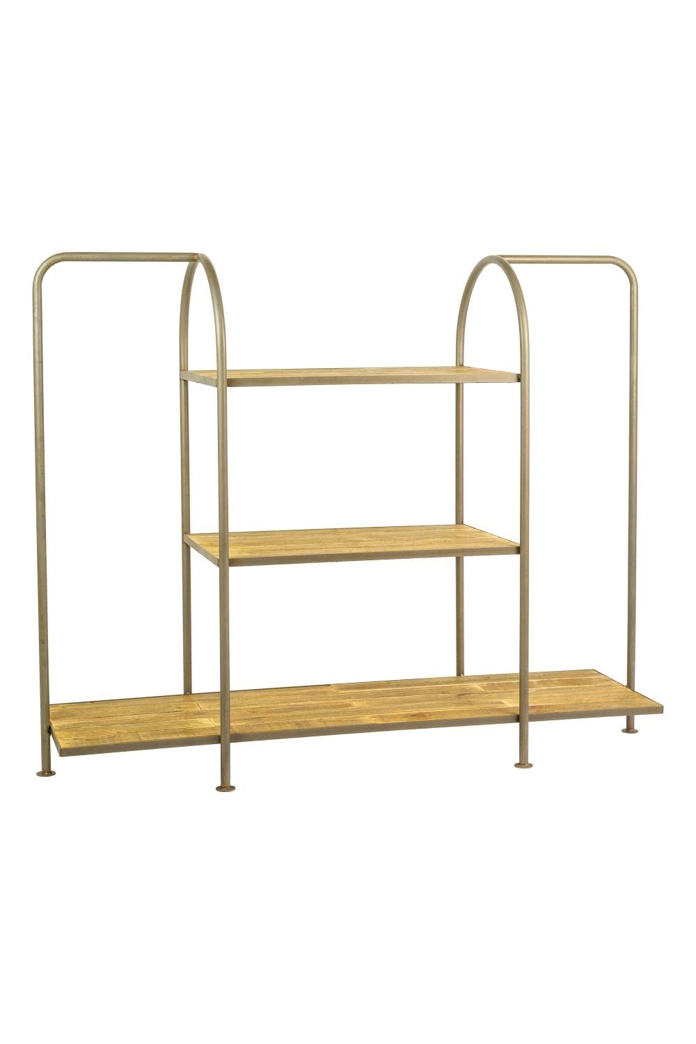 Horizontal Recycled Wood And Metal Display Unit